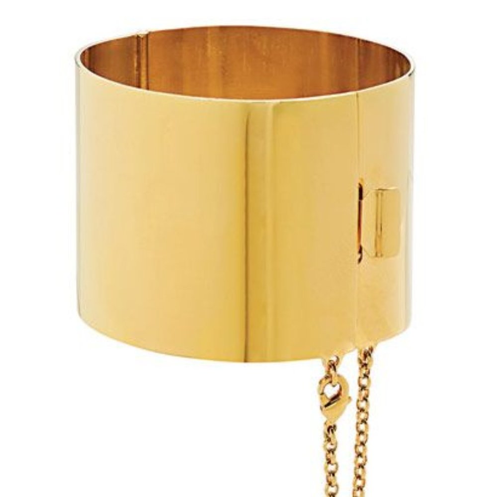 NEW CELINE ITALY GOLD MANCHETTE CUFF Bracelet